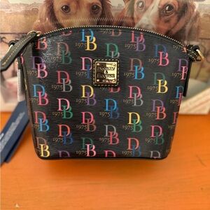NWT Dooney & Bourke Multicolor Logo Crossbody Bag